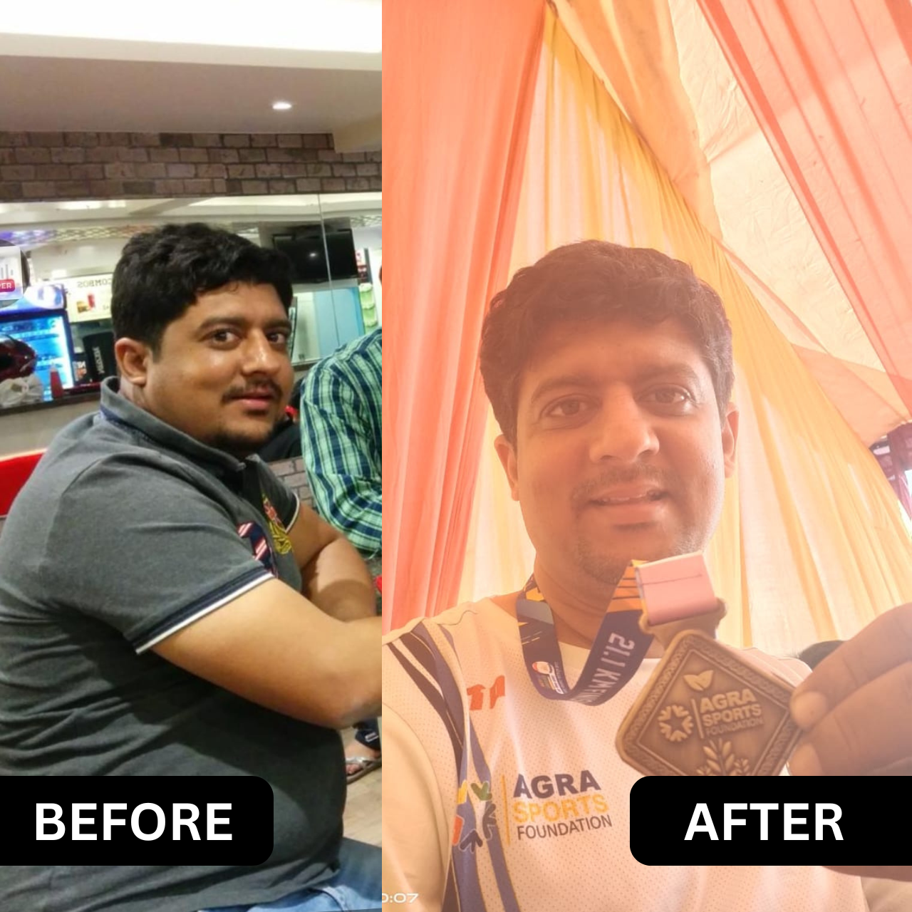 Hasnain — 81 kg to 71 kg, marathon runner